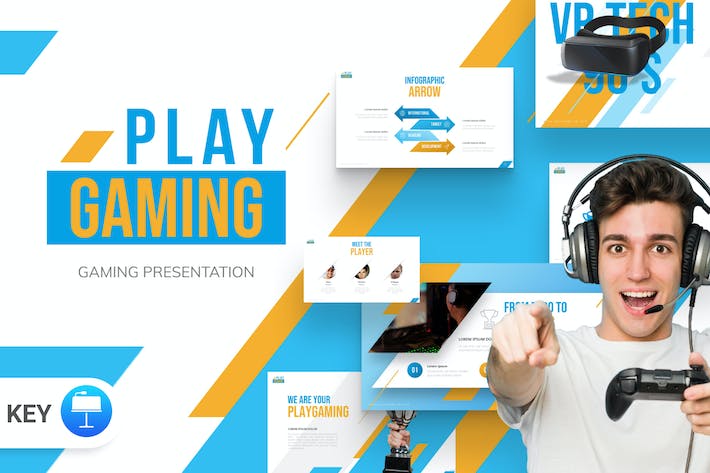 虚拟现实VR游戏行业趋势分析与产品开发Keynote模板 - 乐喵办公