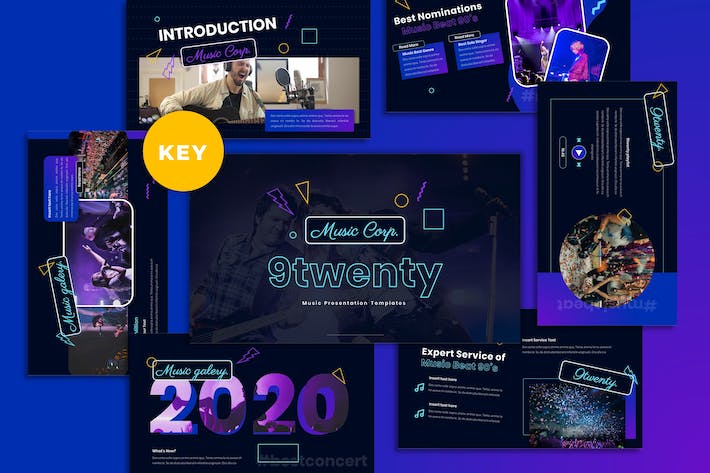 数字化音乐工业产业发展趋势分析方案Keynote模板 - 乐喵办公