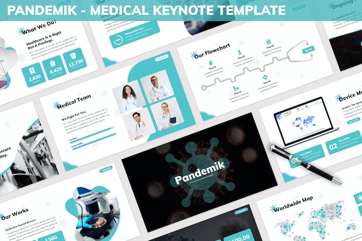 医疗健康科普教育、医学学术研讨会议演讲Keynote模板 - 乐喵办公
