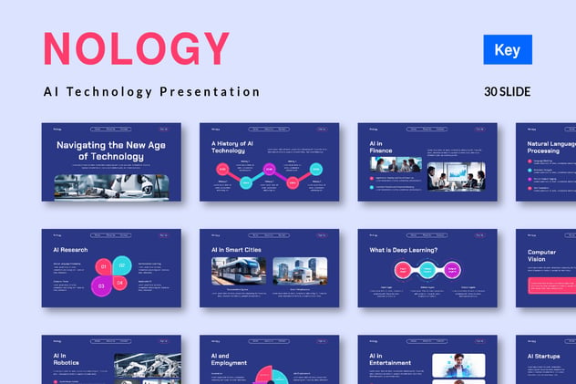 科技改变世界、人工智能(AI)前沿技术专题演讲与宣讲Keynote模板 - 乐喵办公