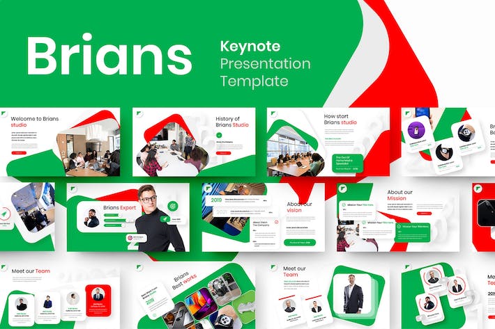 大气商业计划书企业合作洽谈与核心团队介绍Keynote模板 - 乐喵办公